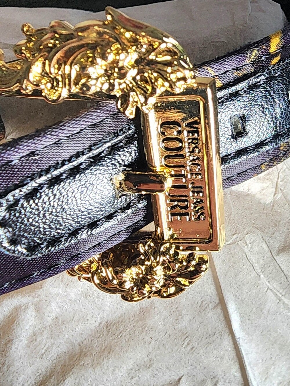 AUTHENTIC Versace Jeans Couture Baroque Heels | Size 6 | Brand New | Dust Bag - Picture 8 of 16